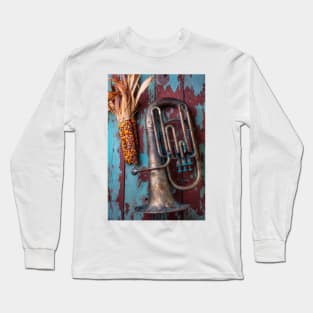 Old Horn And Indian Corn Long Sleeve T-Shirt